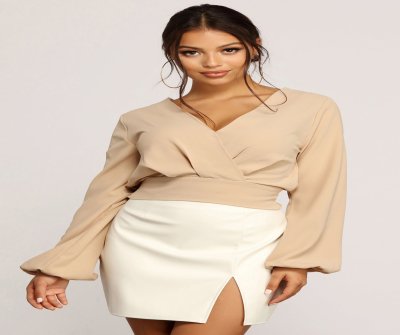 TableClothsUs City Chic Cropped Blouse